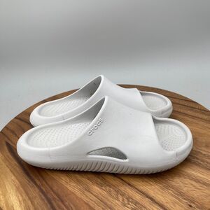 Crocs Mellow Recovery Slides Womens Size 9 White Casual Comfort Walking Shoes